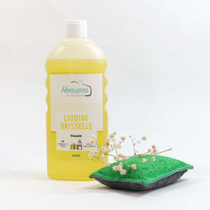 Liquide vaisselle main à l'huile essentielle de citron, économique,  écologique, moussant et facile à rincer !